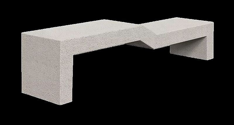 Sitzbank VENEZIA BABY aus rekonstituiertem Marmor, Sitzfläche geschliffen, in weiß carrara