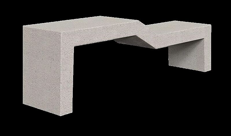 Seniorenbank VENEZIA OLD aus Marmor, Sitzfläche gestockt, in weiß carrara