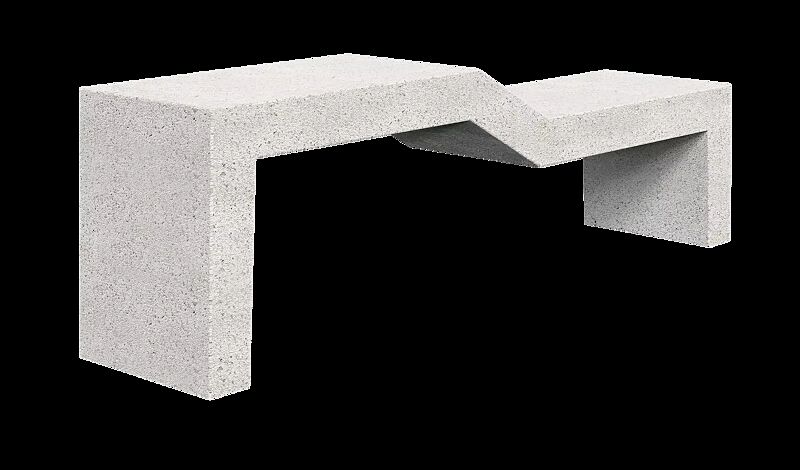 Seniorenbank VENEZIA OLD aus Marmor, Sitzfläche geschliffen, in weiß carrara