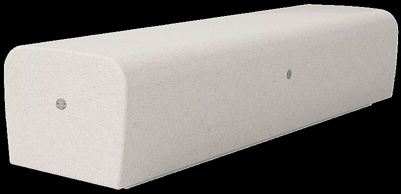 Sitzbank ONDA aus Beton, sandgestrahlt, in Granitoptik weiß