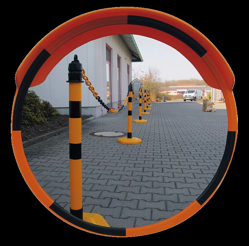 Verkehrsspiegel SEWEN, Ø 800 mm, in gelb-schwarz