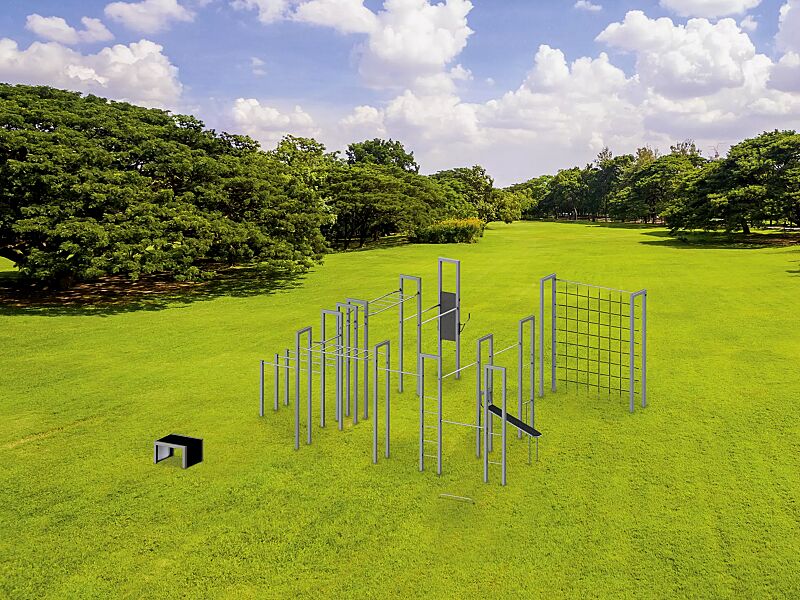 Calisthenics-Anlage M-FELD, Ausführung Basic, Serie BARFORZ