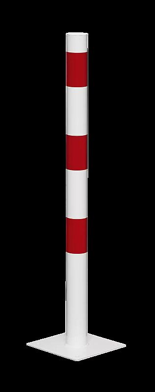 Sperrpfosten GERODA zum Aufdübeln, mit Bodenplatte, Ø 60 mm, feuerverzinkt und pulverbeschichtet