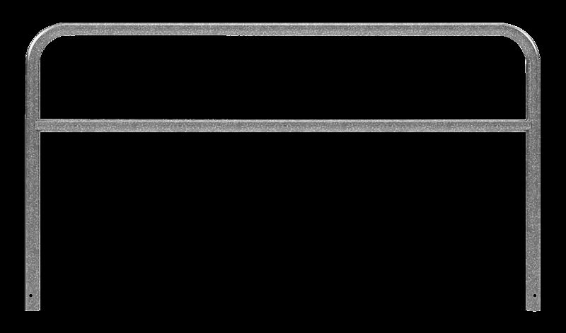 Sperrzaun VIHTI mit Knieholm, Sperrbreite 2,5 m, zum Einbetonieren, feuerverzinkt