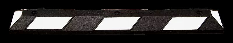 Leitbalken LIMNOS, schwarz mit weißen Reflexstreifen