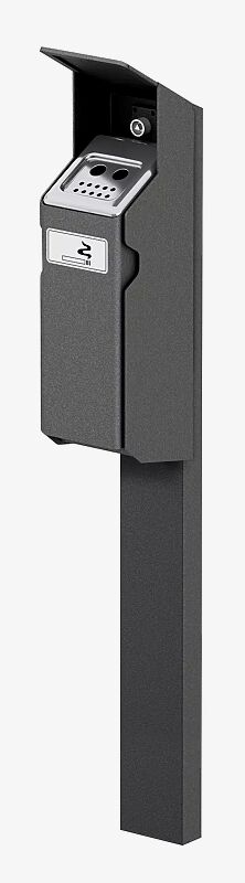 Ascher AVON mit Ständer zum Einbetonieren, in RAL 7016 anthrazitgrau