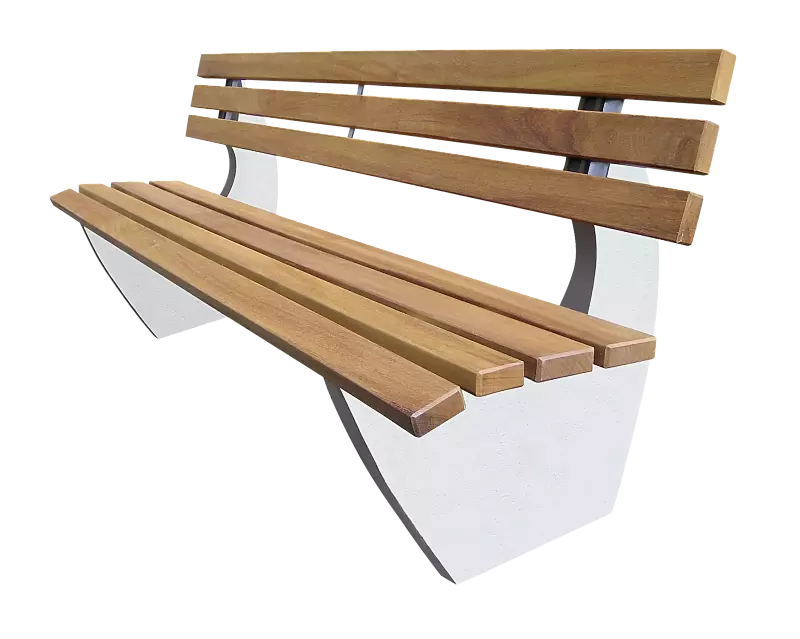 Sitzbank GENOVA mit Kambalaholzbelattung, lasiert