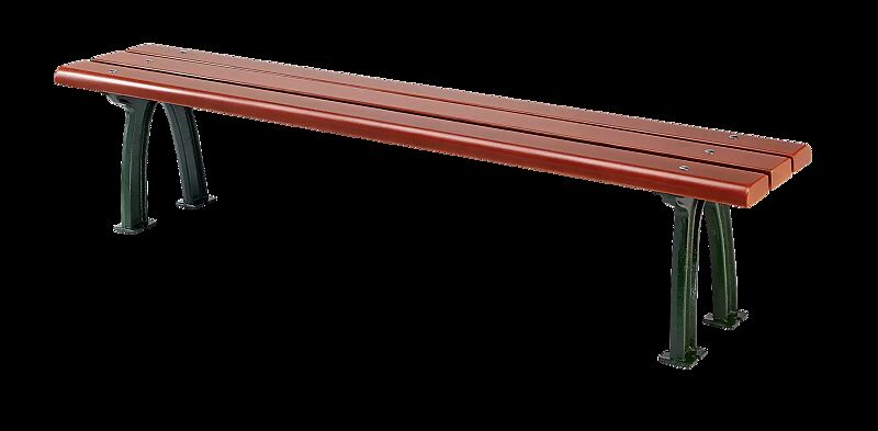 Sitzbank ROMA ohne Rückenlehne, mit Lärchenholzbelattung