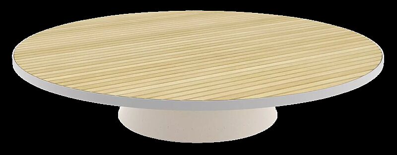 Sitzelement CONICS mit Robinienholzbelattung, Breite 2200 mm, HPC-Beton in hellgrau, Stahlteile in RAL 7035 lichtgrau