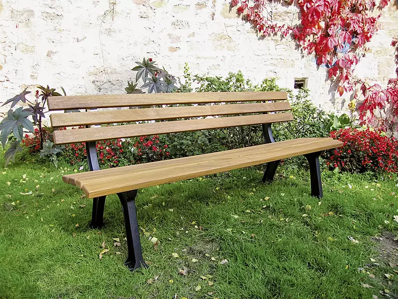 Sitzbank PRATO mit Fichtenholzbelattung, lasiert