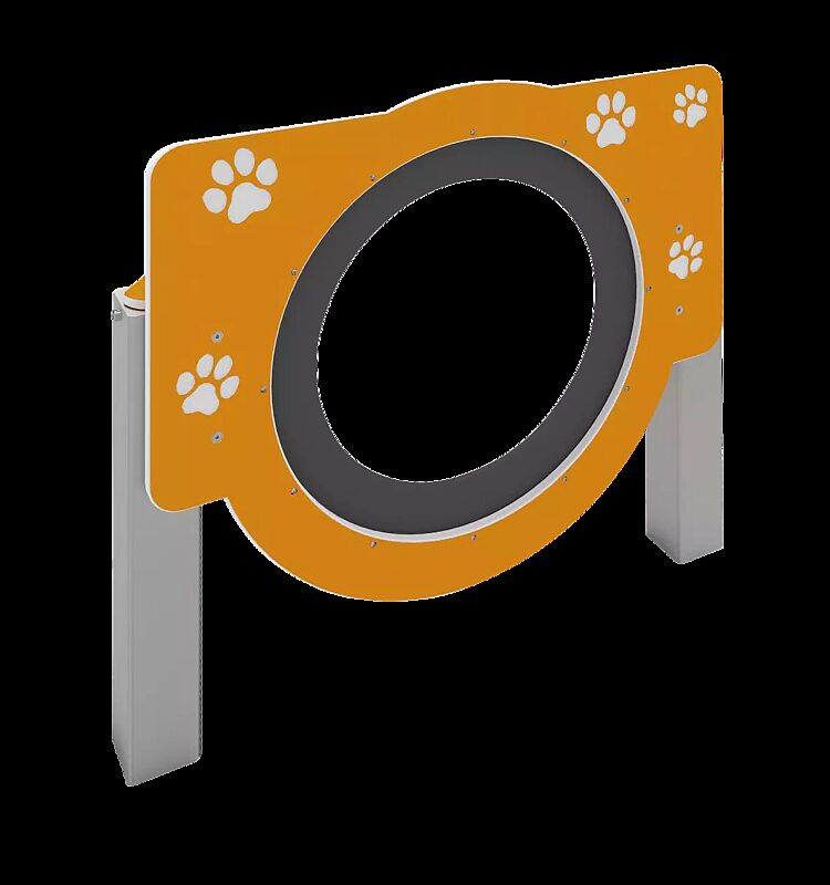 Hundesprunghürde FRIKKA, Kunststoffpaneele ähnlich RAL 1033 daliengelb und RAL 9003 signalweiß