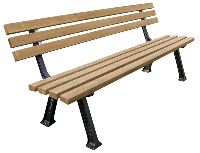 Sitzbank LATTERZA mit Fichtenholzbelattung, lasiert