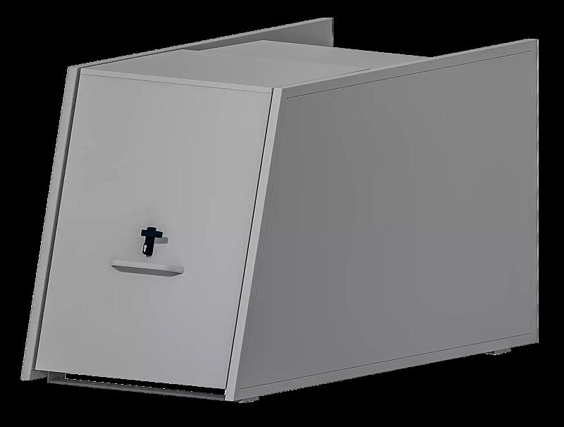 Fahrradgarage STYLEOUT® BIKEBOX BLANK, Seitenwände in Vollblech, Aluminiumkonstruktion in RAL 9007 graualuminium