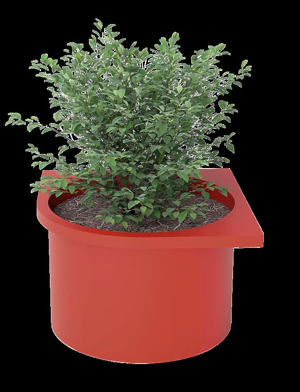 Pflanzbehälter PIXEL CITÉ, eine Ecke abgerundet