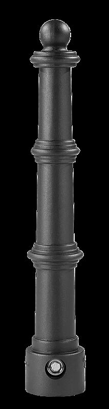 Poller FARO (3p-Technologie), Verriegelung mittels Sechskantschraube, in RAL 7016 anthrazitgrau