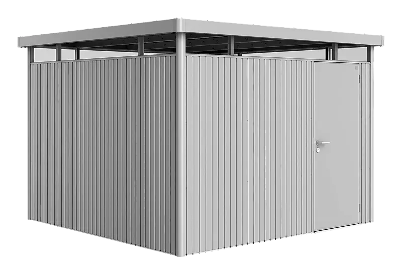 Gerätehaus HighLine®, Modell H6 in silber-metallic, mit Einflügeltür