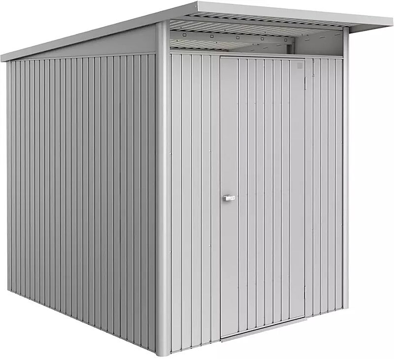 Gerätehaus AVANTGARDE®ECO, Größe A2, in silber-metallic, mit Einflügeltür