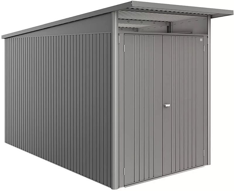 Gerätehaus AVANTGARDE®ECO, Größe A4, quarzgrau-metallic, mit Doppelflügeltür