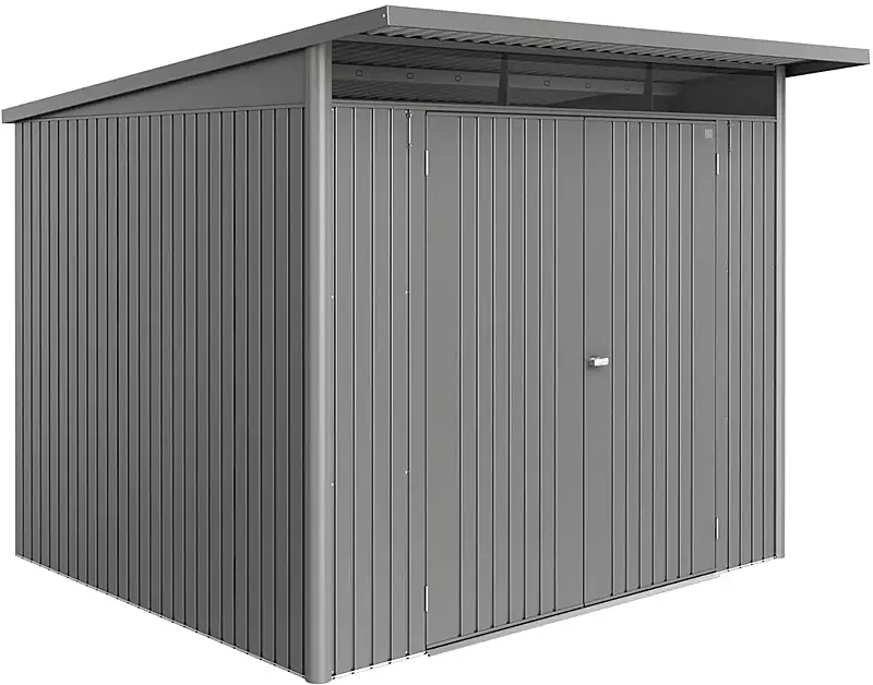 Gerätehaus AVANTGARDE®ECO, Größe A6, quarzgrau-metallic, mit Doppelflügeltür