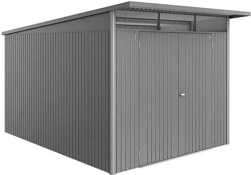 Gerätehaus AVANTGARDE®ECO, Größe A8, quarzgrau-metallic, mit Doppelflügeltür