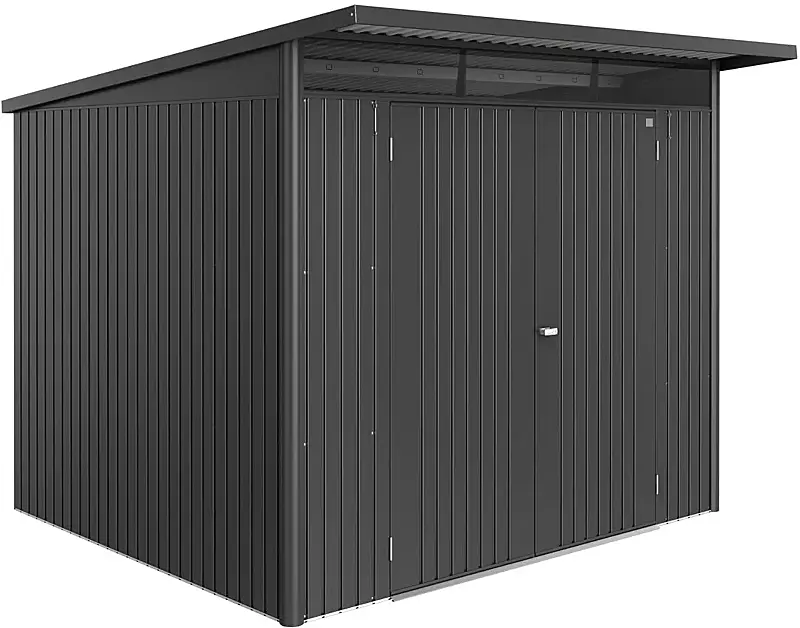 Gerätehaus AVANTGARDE®ECO, Größe A6, dunkelgrau-metallic, mit Doppelflügeltür