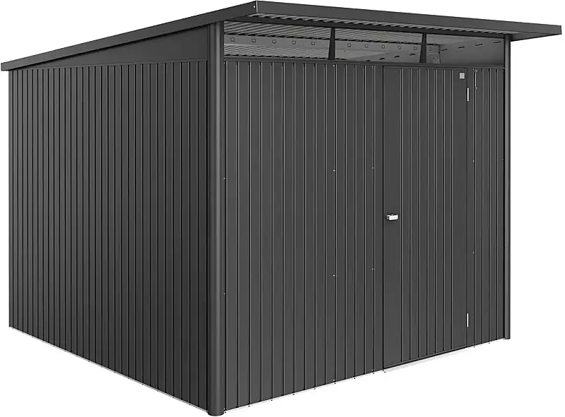 Gerätehaus AVANTGARDE®ECO, Größe A7, dunkelgrau-metallic, mit Einflügeltür
