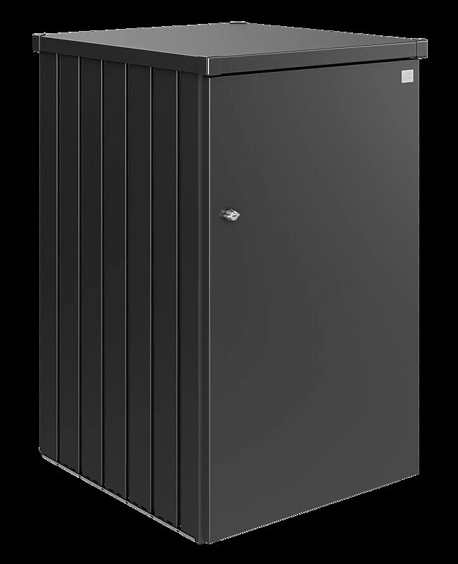 Müllbehälter-Einzelschrank ALEX® in dunkelgrau-metallic