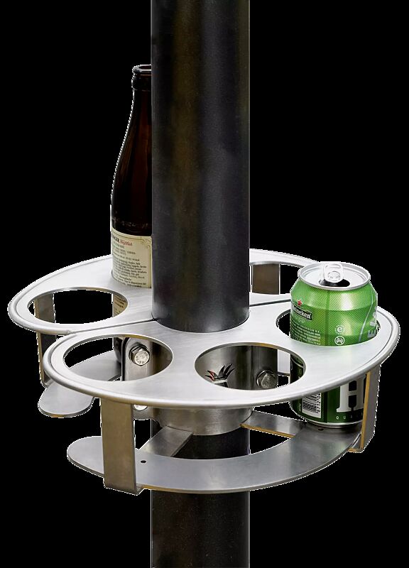 Pfandring für Pfosten, für Pfostendurchmesser 60 bis 90 mm, Edelstahl, gebürstet