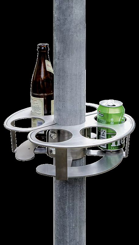 Pfandring für Pfosten, für Pfostendurchmesser 60 bis 90 mm, Edelstahl, gebürstet