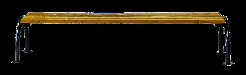 Sitzbank SAN REMO NEW ohne Rückenlehne, mit Fichtenholzbelattung, Stahlteile in RAL 9011 graphitschwarz