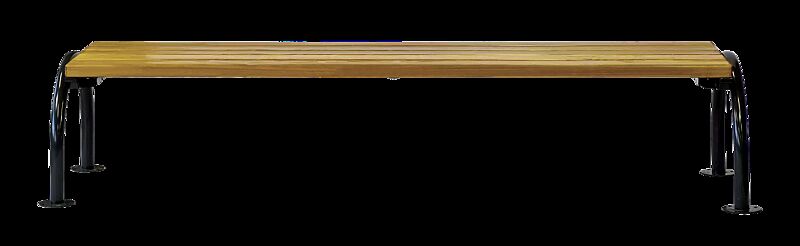 Sitzbank SAN REMO NEW ohne Rückenlehne, mit Eschenholzbelattung, Stahlteile in RAL 9011 graphitschwarz