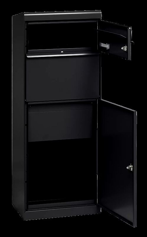 Brief- und Paketkasten VATAN in schwarzgrau semimatt