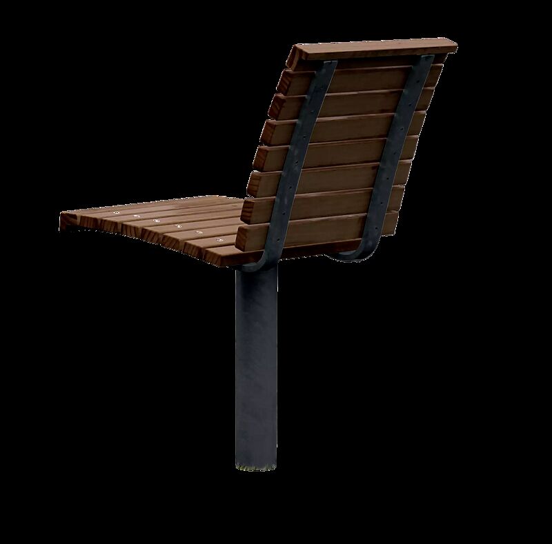 Sitze FJORDPARK ohne Armlehnen, Stahlteile in RAL 7024 graphitgrau