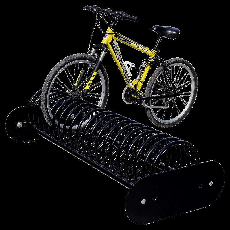 Fahrradständer MEMPHIS ohne Betonsockel, 6 Stellplätze, in RAL 9005 tiefschwarz