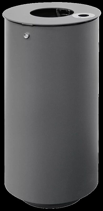 Abfallbehälter NORANDA mit Ascher, in DB 703 eisenglimmer