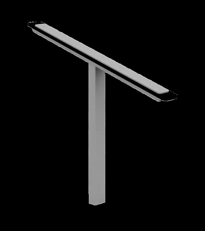 Anlehnbügel EGER zum Aufdübeln bei -100 mm, in RAL 9007 graualuminium
