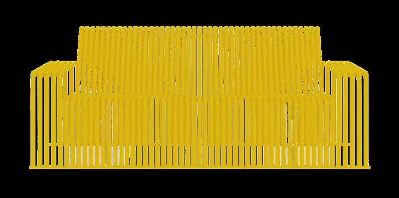 Lounge Couch ANZIO, 3-Sitzer, Breite 1980 mm, in RAL 1004 goldgelb