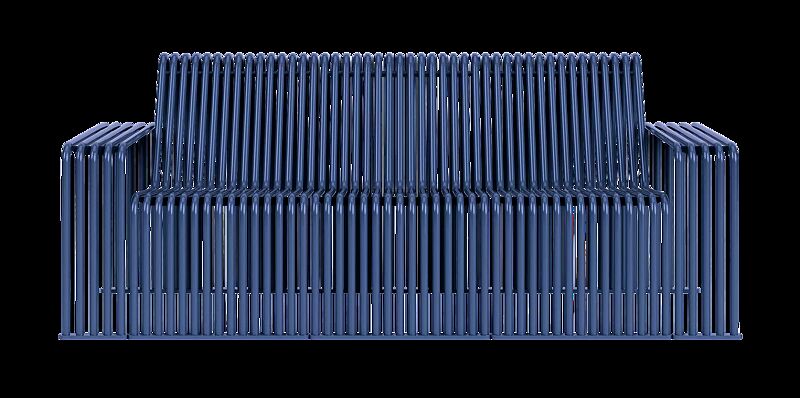 Lounge Couch ANZIO, 3-Sitzer, Breite 1980 mm, in RAL 5023 fernblau