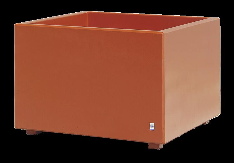 Pflanzbehälter ANDROMEDA, quadratisch, Beton mit Acrylbeschichtung in ziegelrot - 8