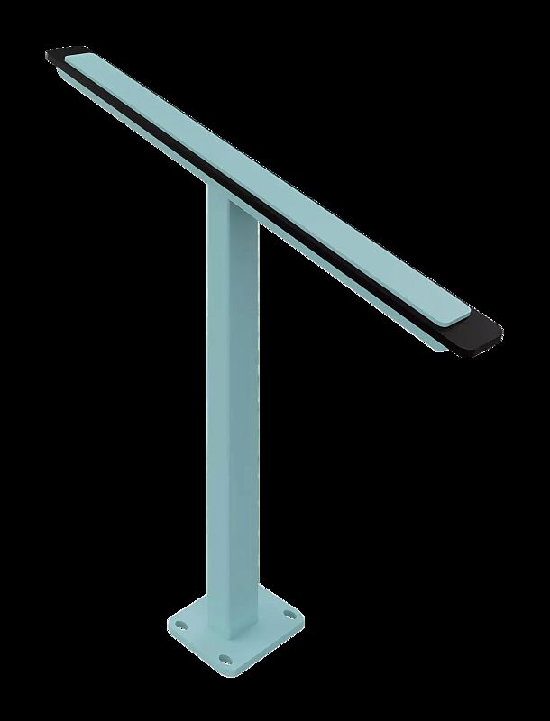 Anlehnbügel EGER zum Aufdübeln bei +/- 0 mm, in RAL 6027 lichtgrün