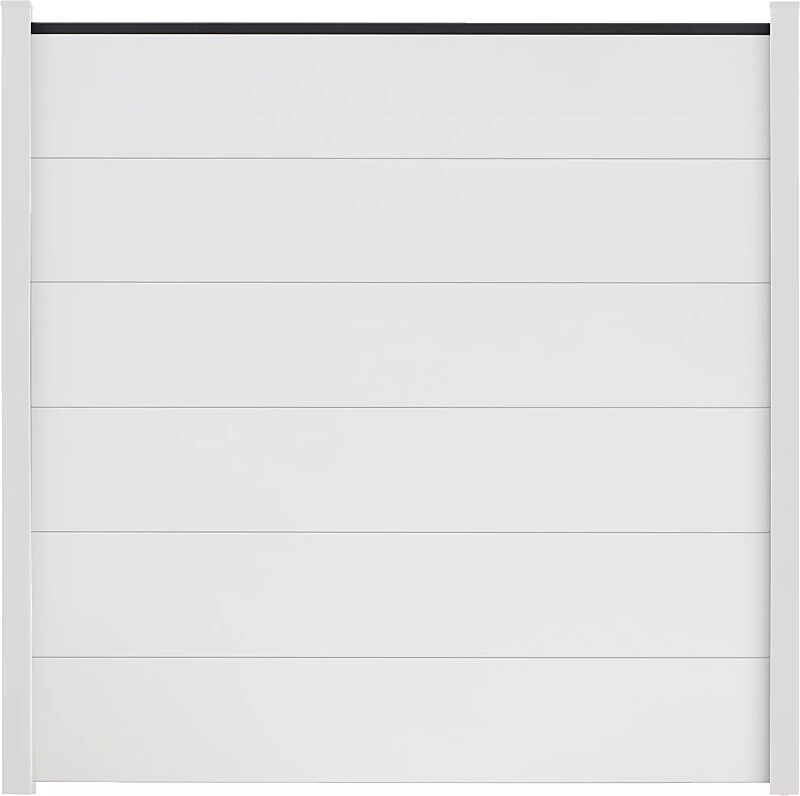 Sichtschutzwand WEXFORD, Ausführung BASIC, Wandelemente in weiß (unfoliert)