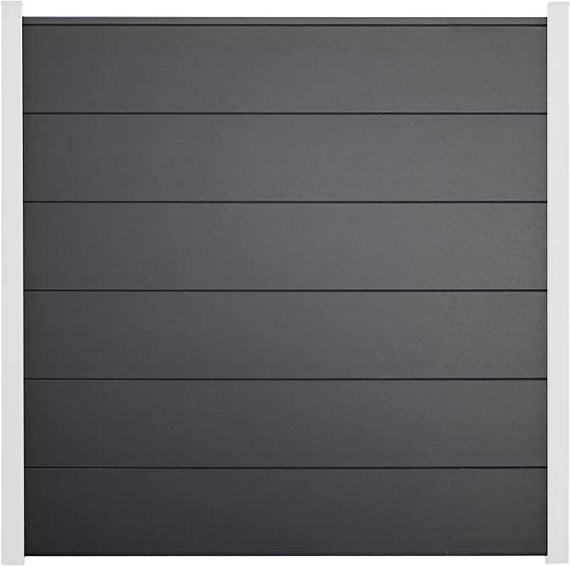 Sichtschutzwand WEXFORD, Ausführung BASIC, Wandelemente foliert in anthrazitgrau