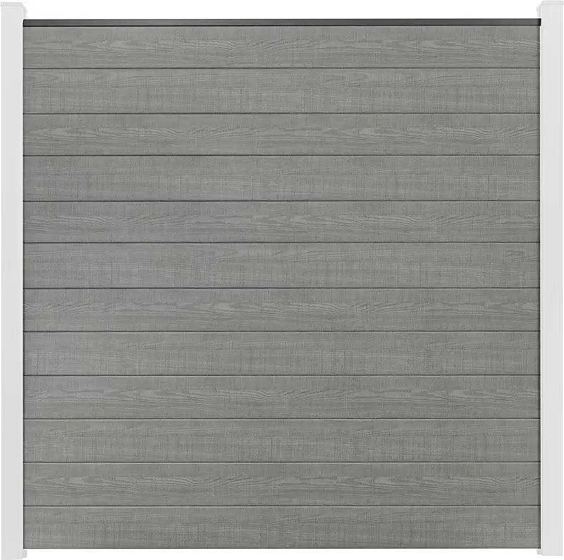 Sichtschutzwand WEXFORD, Ausführung SMALL, Wandelemente foliert in grey ash cut