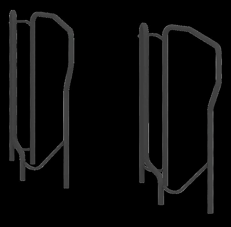 Fahrradparker TACOMA einseitig 45°, tief, zum Aufdübeln bei -200 mm, 1 Stellplatz, in RAL 7016 anthrazitgrau