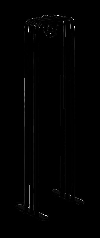 Anlehnbügel ANZIO, Breite 268 mm, in RAL 9005 tiefschwarz