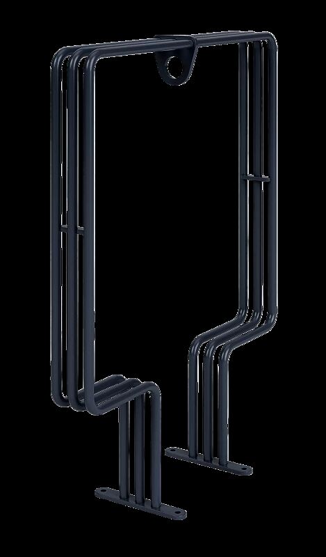 Anlehnbügel ANZIO, Breite 660 mm, in eisenglimmergrau