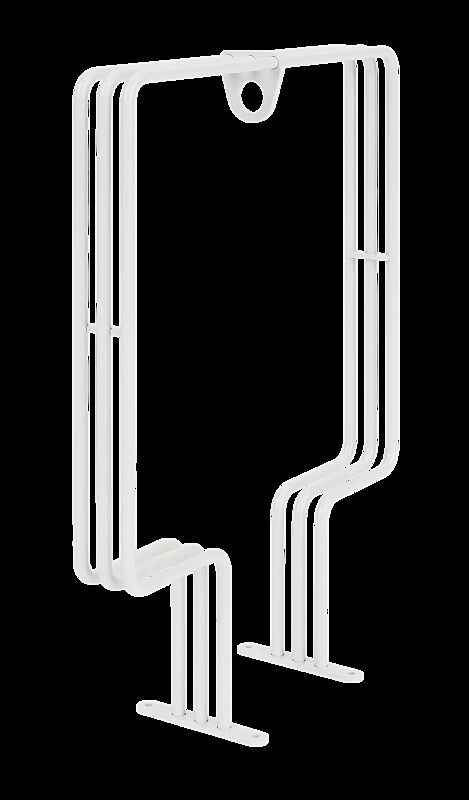 Anlehnbügel ANZIO, Breite 660 mm, in RAL 9003 signalweiß