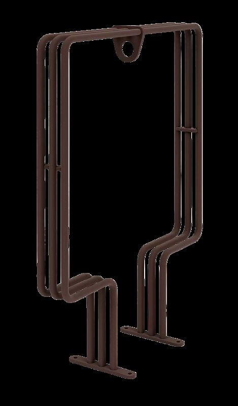 Anlehnbügel ANZIO, Breite 660 mm, in corten