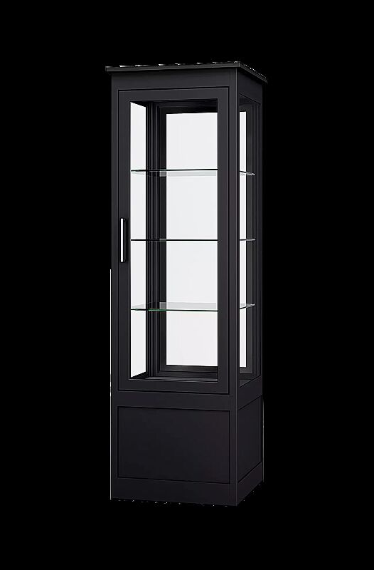 Öffentlicher Bücherschrank EMBRUN, Breite 600 mm, mit einteiliger Drehflügeltür, vorn und hinten öffnend, in RAL 7016 anthrazitgrau