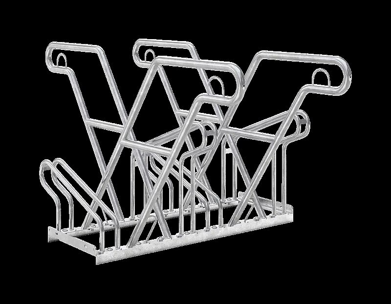 Fahrradständer NORWALK, doppelseitig, 4 Stellplätze, 4 Anlehnbügel